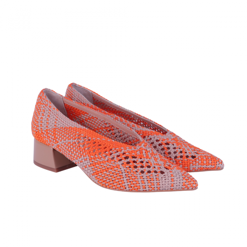 Zapato trenzado de Sept Store Naranja 24355